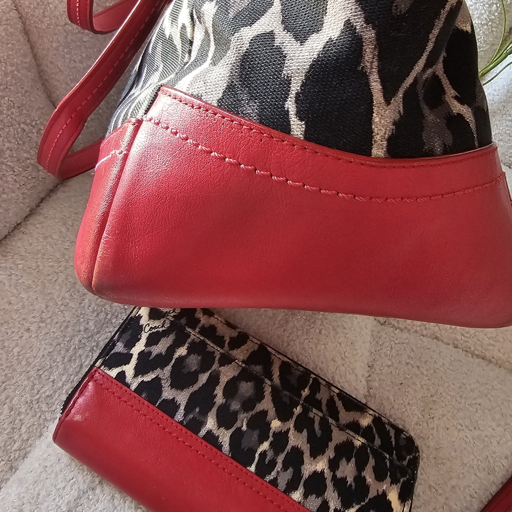 Coach Leopard Print Set: Tote & Wallet - Picture 12 of 13